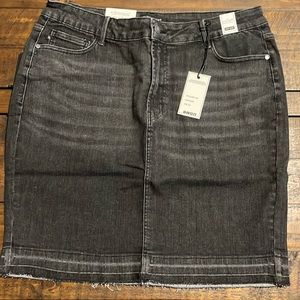 NWT Judy Blue black denim skirt 2xl with released hem.  High waist.
